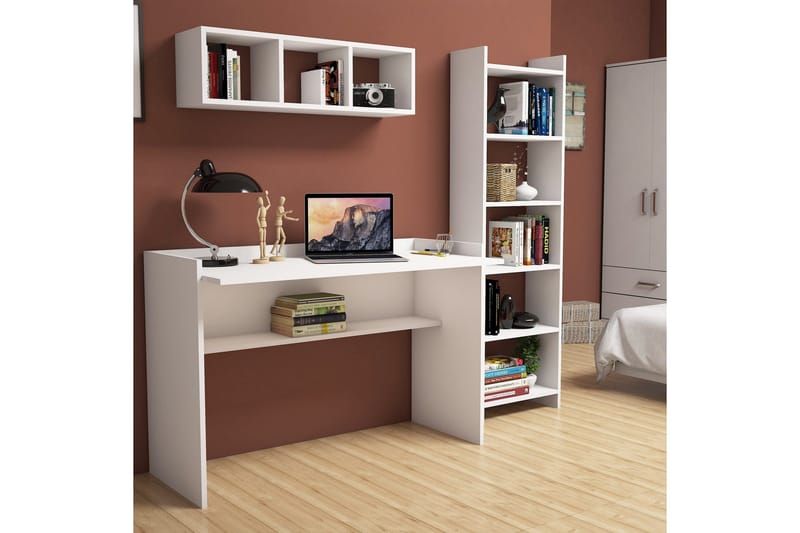 Kazeck Kontorsmöbelset 118 cm - Vit - Möbler - Bord & matgrupper - Kontorsbord - Skrivbord