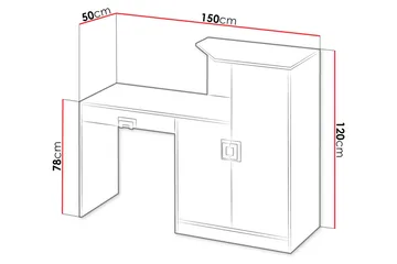 Klacksberg Skrivbord 150 cm med Förvaring Låda + Skåp - Beige/Vit - Möbler - Bord & matgrupper - Kontorsbord - Skrivbord