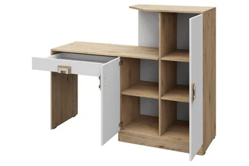 Klacksberg Skrivbord 150 cm med Förvaring Låda + Skåp - Beige/Vit - Möbler - Bord & matgrupper - Kontorsbord - Skrivbord