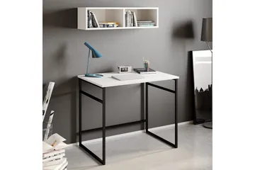 Klingbo Skrivbord 90 cm med Förvaring Vägghylla - Vit - Möbler - Bord & matgrupper - Kontorsbord - Skrivbord