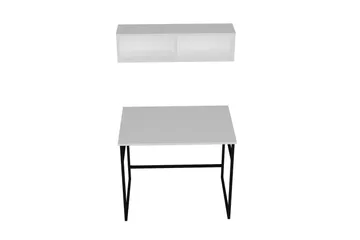 Klingbo Skrivbord 90 cm med Förvaring Vägghylla - Vit - Möbler - Bord & matgrupper - Kontorsbord - Skrivbord
