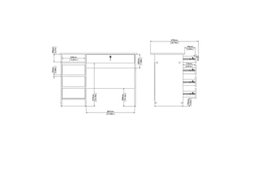 Klintberg Skrivbord 109 cm - Vit - Möbler - Bord & matgrupper - Kontorsbord - Skrivbord