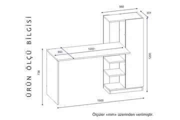 Klul Skrivbord 120 cm - Vit - Möbler - Bord & matgrupper - Kontorsbord - Skrivbord