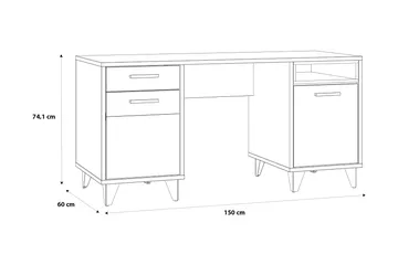 Kocherinovo Skrivbord 150 cm - Brun/Grå - Möbler - Bord & matgrupper - Kontorsbord - Skrivbord