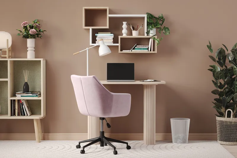 Kopparbo Skrivbord 100 cm Vitlaserad Ek - Ljust vitlaserat ekträ - Möbler - Bord & matgrupper - Kontorsbord - Skrivbord