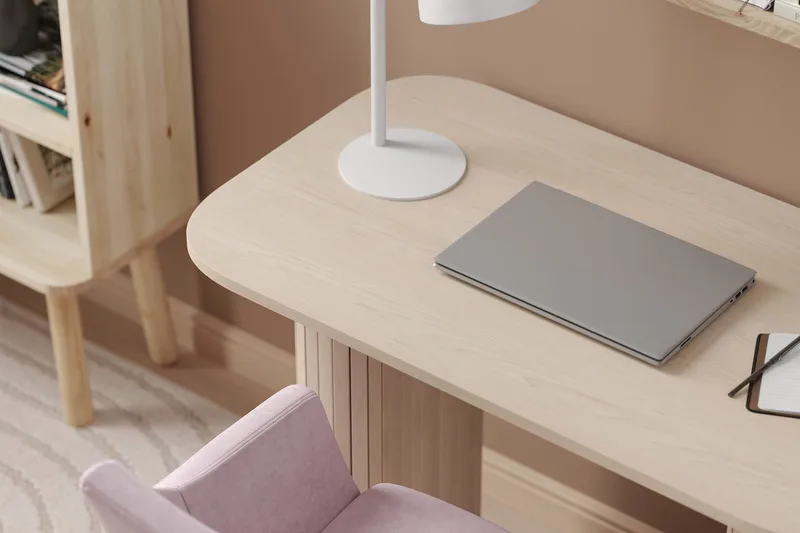 Kopparbo Skrivbord 100 cm Vitlaserad Ek - Ljust vitlaserat ekträ - Möbler - Bord & matgrupper - Kontorsbord - Skrivbord