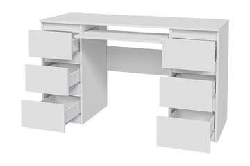 Kubana Skrivbord 130 cm med Förvaring Lådor - Grå/Vit - Möbler - Bord & matgrupper - Kontorsbord - Skrivbord