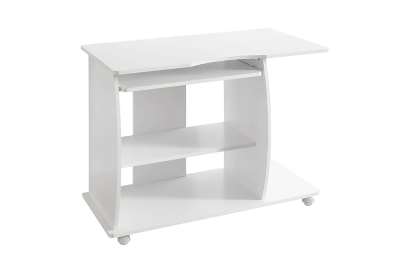 Lamesteer Skrivbord 90 cm med Förvaring Hyllor på Hjul - Vit - Möbler - Bord & matgrupper - Kontorsbord - Skrivbord