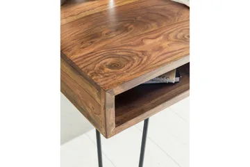 Langner Skrivbord 110 cm med Förvaring Hylla - Massivt Trä/Svart - Möbler - Bord & matgrupper - Kontorsbord - Skrivbord