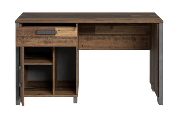 Lazarius Skrivbord 155 cm med Förvaring Skåp + Låda + Hylla - Brun/Grå - Möbler - Bord & matgrupper - Kontorsbord - Skrivbord