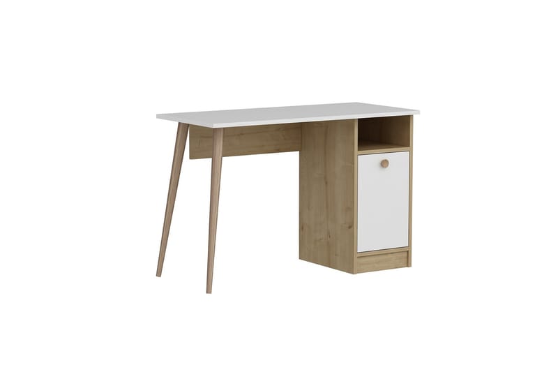 Leidon Skrivbord 110 cm - Vit/Natur - Möbler - Bord & matgrupper - Kontorsbord - Skrivbord