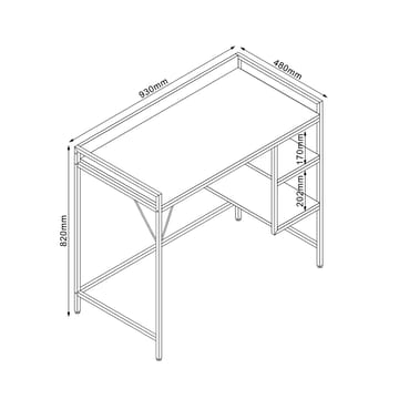 Skrivbord Lester Melamin 93x48x82 cm - ljust trä - Möbler - Bord & matgrupper - Kontorsbord - Skrivbord