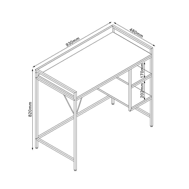 Skrivbord Lester Melamin 93x48x82 cm - ljust trä - Möbler - Bord & matgrupper - Kontorsbord - Skrivbord