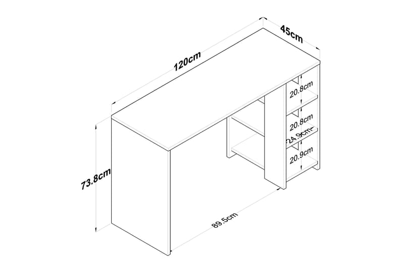 Makrud Skrivbord 120 cm - Valnöt/Antracit - Möbler - Bord & matgrupper - Kontorsbord - Skrivbord