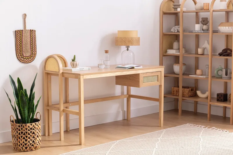 Makwana Skrivbord 130 cm, Natural