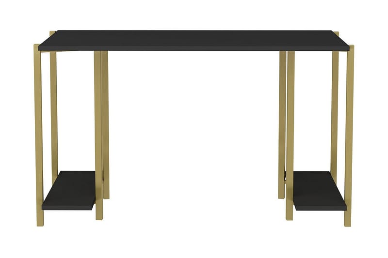 Malem Skrivbord 60x73,8x125,2 cm med förvaring - Guld/Antracit - Möbler - Bord & matgrupper - Kontorsbord - Skrivbord