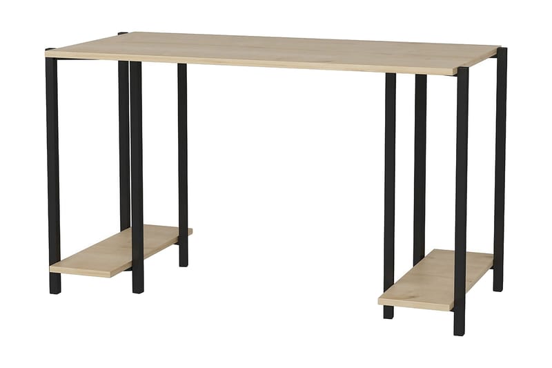 Malem Skrivbord 60x73,8x125,2 cm med förvaring - Svart - Skrivbord