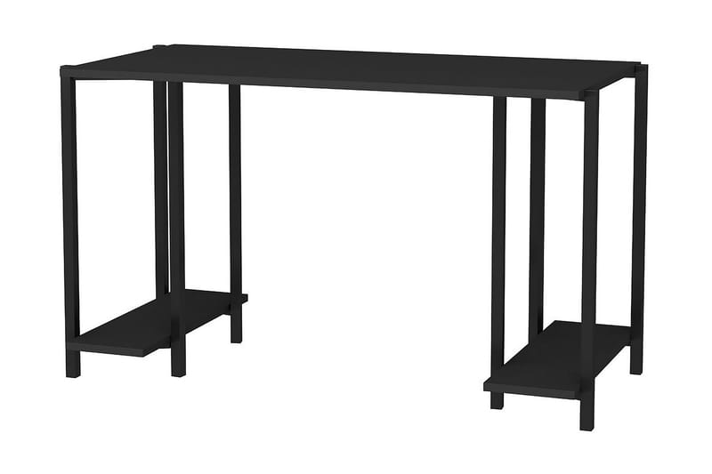 Malem Skrivbord 60x73,8x125,2 cm med förvaring - Svart/Antracit - Möbler - Bord & matgrupper - Kontorsbord - Skrivbord