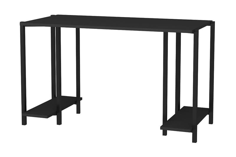 Malem Skrivbord 60x73,8x125,2 cm med förvaring - Svart/Antracit - Skrivbord