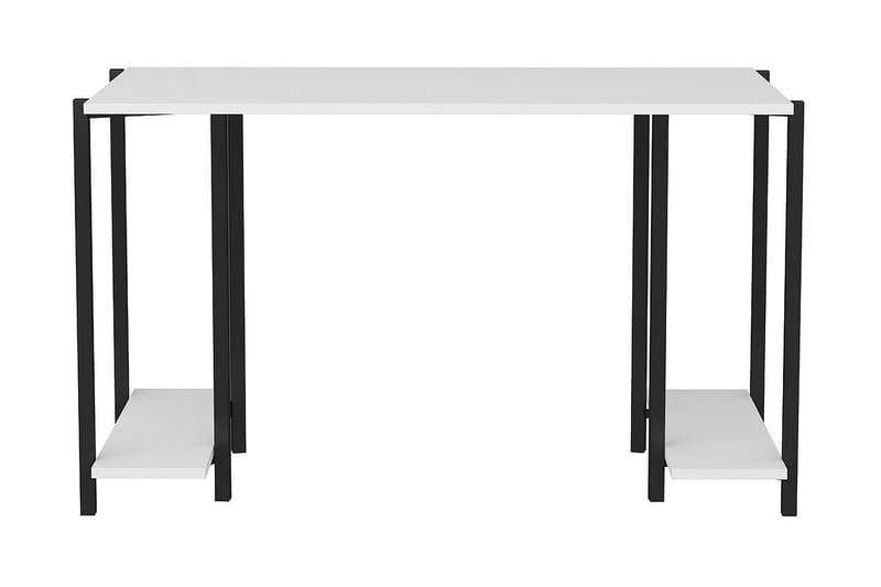 Malem Skrivbord 60x73,8x125,2 cm med förvaring - Svart/Vit - Skrivbord