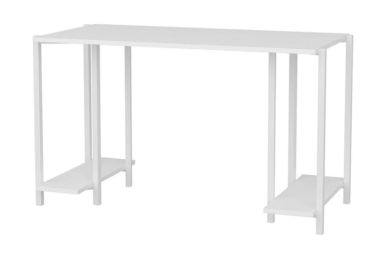 Malem Skrivbord 60x73,8x125,2 cm med förvaring - Vit - Skrivbord