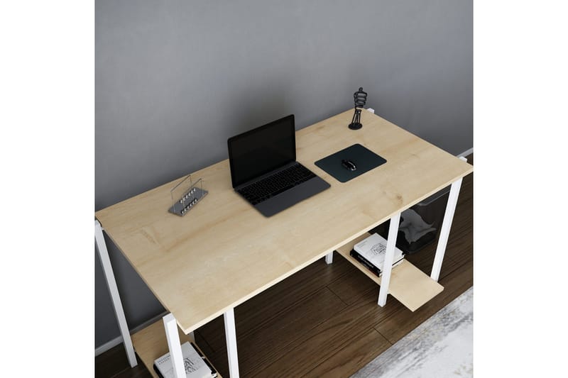 Malem Skrivbord 60x73,8x125,2 cm med förvaring - Vit - Möbler - Bord & matgrupper - Kontorsbord - Skrivbord