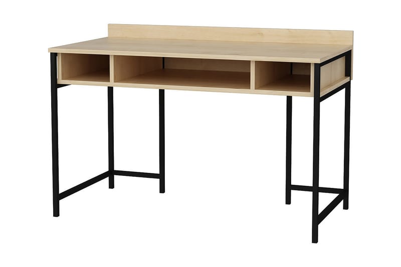 Malem Skrivbord 60x74,8x120 cm med förvaring - Svart - Skrivbord