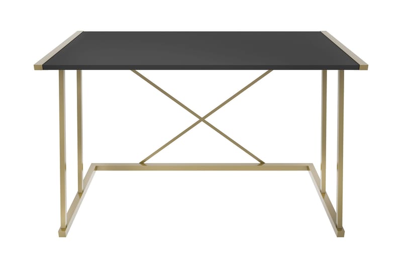 Malem Skrivbord 60x75x114 cm med förvaring - Guld/Antracit - Skrivbord