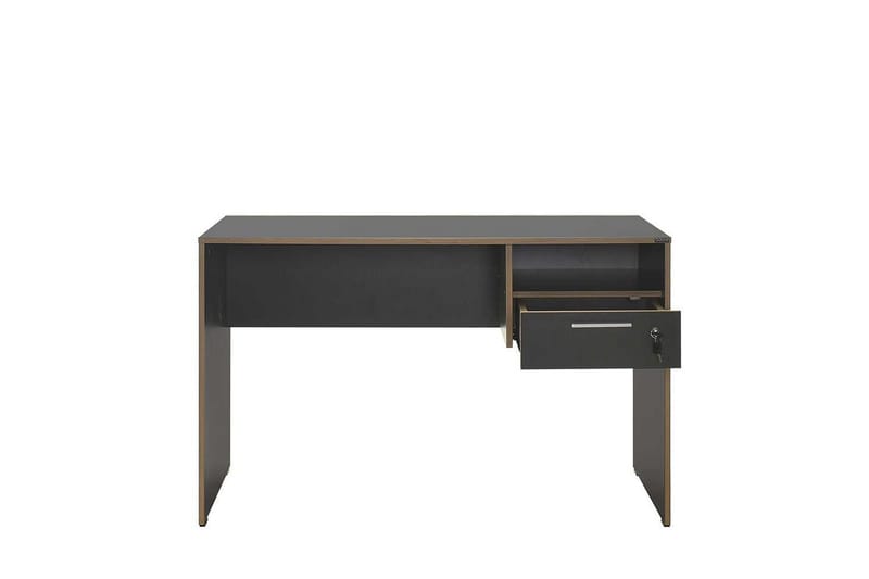 Skrivbord Matulca Antracit / Ek - Antracit / Ek - Möbler - Bord & matgrupper - Kontorsbord - Skrivbord