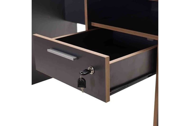 Skrivbord Matulca Antracit / Ek - Antracit / Ek - Möbler - Bord & matgrupper - Kontorsbord - Skrivbord