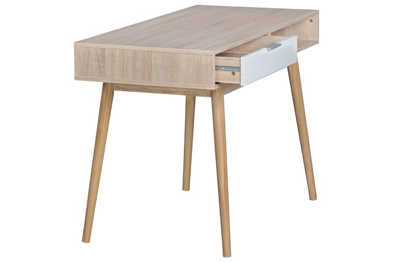 Meadville Skrivbord 120 cm med Förvaring Låda + Hylla - Natur/Vit - Skrivbord