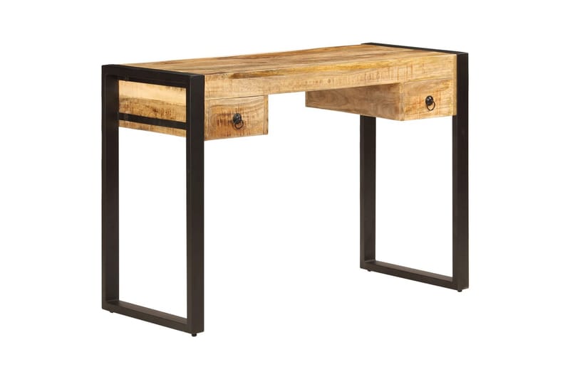 Skrivbord med 2 lådor 110x50x77 cm massivt mangoträ - Brun - Skrivbord