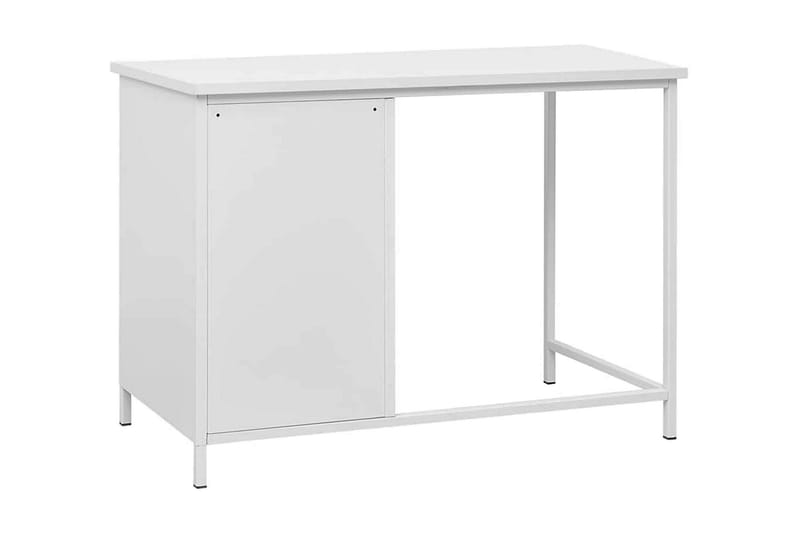 Skrivbord med lådor industriell vit 105x52x75 cm stål - Vit - Möbler - Bord & matgrupper - Kontorsbord - Skrivbord