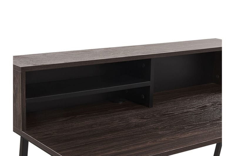 Mekesha Skrivbord 100 cm med Förvaring Hyllor - Mörkbrun - Möbler - Bord & matgrupper - Kontorsbord - Skrivbord