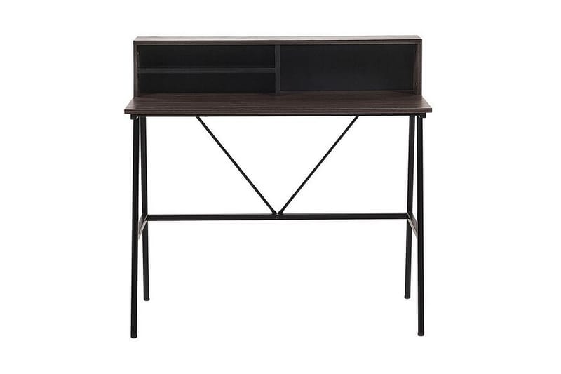 Mekesha Skrivbord 100 cm med Förvaring Hyllor - Mörkbrun - Möbler - Bord & matgrupper - Kontorsbord - Skrivbord