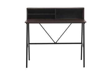 Mekesha Skrivbord 100 cm med Förvaring Hyllor - Mörkbrun - Möbler - Bord & matgrupper - Kontorsbord - Skrivbord