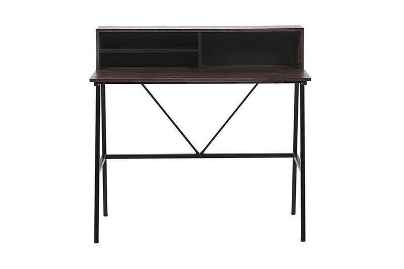 Mekesha Skrivbord 100 cm med Förvaring Hyllor - Mörkbrun - Möbler - Bord & matgrupper - Kontorsbord - Skrivbord