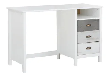 Meridian Skrivbord 140 cm - Vit/Ljusgrå/Mörkgrå - Möbler - Bord & matgrupper - Kontorsbord - Skrivbord