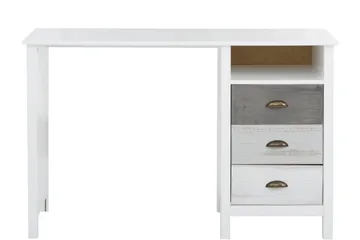 Meridian Skrivbord 140 cm - Vit/Ljusgrå/Mörkgrå - Möbler - Bord & matgrupper - Kontorsbord - Skrivbord