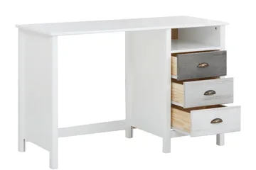 Meridian Skrivbord 140 cm - Vit/Ljusgrå/Mörkgrå - Möbler - Bord & matgrupper - Kontorsbord - Skrivbord