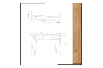 Mod Design Skrivbord 120 cm med Förvaring Vägghylla - Trä - Möbler - Bord & matgrupper - Kontorsbord - Skrivbord