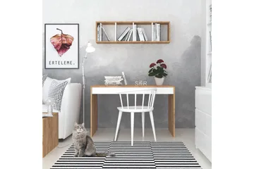 Mod Design Skrivbord 120 cm med Förvaring Vägghylla - Trä/Vit - Möbler - Bord & matgrupper - Kontorsbord - Skrivbord