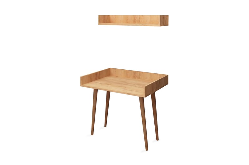 Mod Design Skrivbord 90 cm med Förvaring Vägghylla - Trä - Möbler - Bord & matgrupper - Kontorsbord - Skrivbord