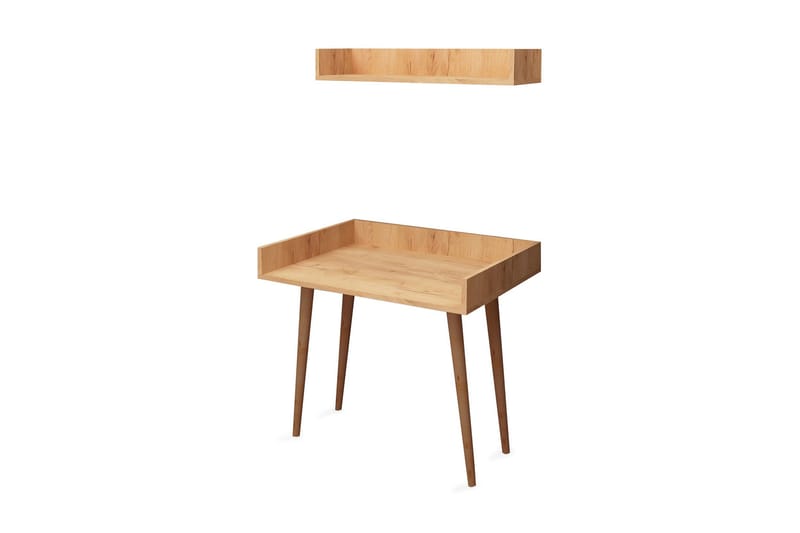 Mod Design Skrivbord 90 cm med Förvaring Vägghylla - Trä - Skrivbord