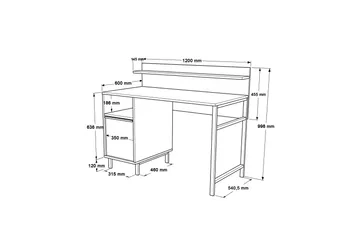Munetoki Skrivbord 120 cm - Valnöt - Möbler - Bord & matgrupper - Kontorsbord - Skrivbord