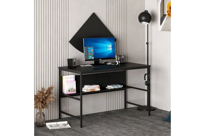 Nafe Skrivbord 120 cm, Svart