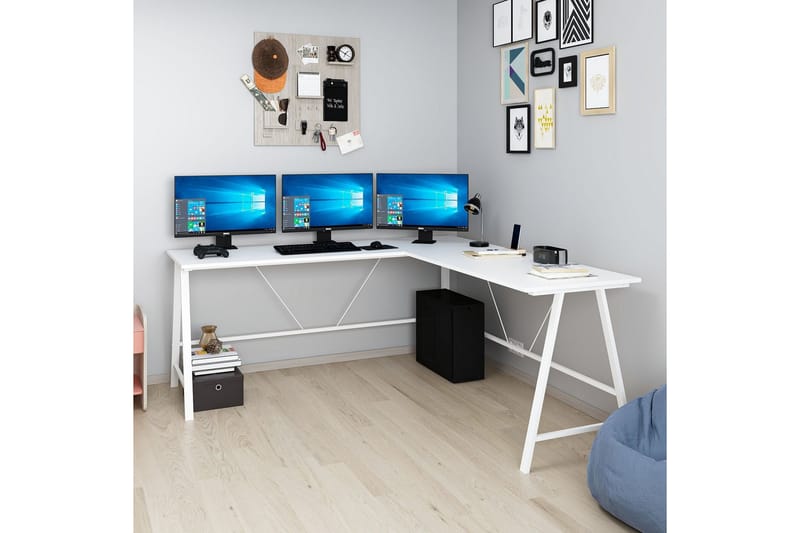 Nagender Skrivbord 180 cm - Vit - Möbler - Bord & matgrupper - Kontorsbord - Skrivbord