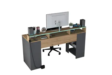 Nanak Skrivbord 160 cm - Valnöt/Antracit - Möbler - Bord & matgrupper - Kontorsbord - Skrivbord