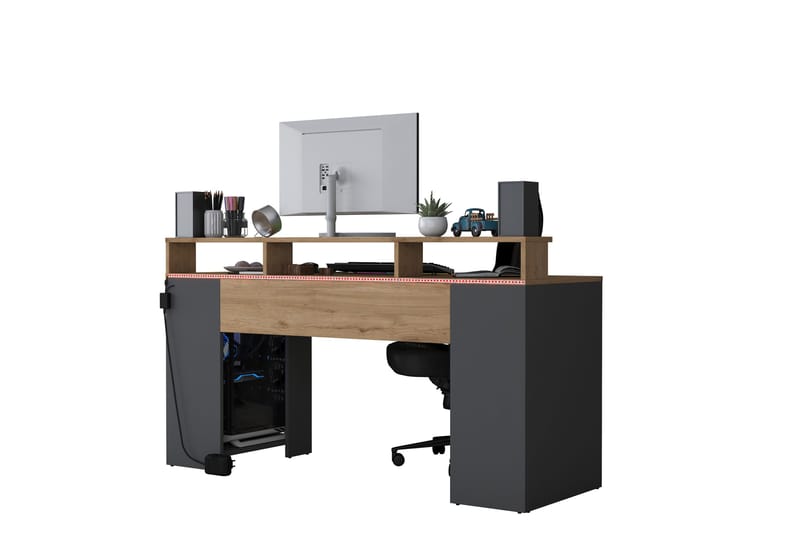 Nanak Skrivbord 160 cm - Valnöt/Antracit - Möbler - Bord & matgrupper - Kontorsbord - Skrivbord
