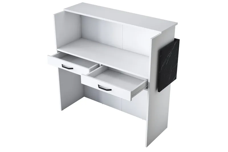 Naruto Skrivbord 110 cm - Marmor/Vit - Möbler - Bord & matgrupper - Kontorsbord - Skrivbord